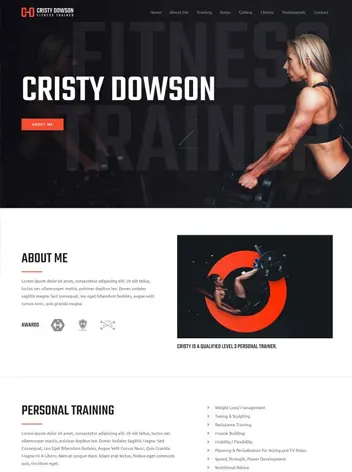 fitnes coach WordPress Template by Your Website Agency
